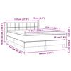 vidaXL Boxspringbett mit Matratze Dunkelgrau 140x210 cm Samt