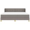 vidaXL Boxspringbett mit Matratze Taupe 180 x 200 cm Stoff