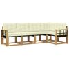 vidaXL Outdoor-Sofagarnitur 5 stk. Wei&szlig; und Creme