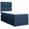 vidaXL Boxspringbett mit Matratze Blau 80x200 cm Stoff