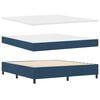 vidaXL Boxspringbett mit Matratze mit Kopfteil Blau 200 x 180 cm Stoff