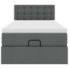 vidaXL Ottoman-Bett mit Matratze Dunkelgrau 80x200 cm Stoff
