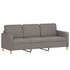 vidaXL 3-Sitzer-Sofa mit Zierkissen Taupe 180 cm Stoff
