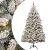 vidaXL K&uuml;nstlicher Weihnachtsbaum Gr&uuml;n und Wei&szlig; 300 cm PVC und Metall