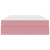 vidaXL Aufbewahrungsbett mit Matratze Rosa 140 x 200 cm Samt