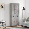 vidaXL Highboard Grau Sonoma 69,5x34x180 cm Holzwerkstoff
