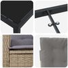 vidaXL Garten Essgruppe mit Kissen 9 pcs Beige Poly-Rattan