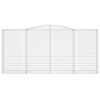 vidaXL Gabionen mit Hochbogen 3 Stk. 400x50x180/200cm Verzinktes Eisen