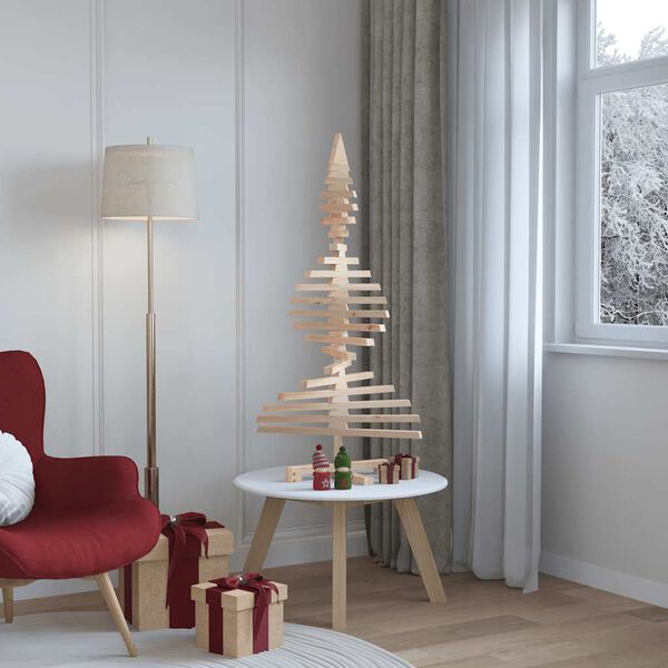 vidaXL Weihnachtsbaum Holz zum Schmücken 120 cm Massivholz Kiefer