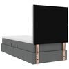 vidaXL Bett mit Stauraum und LED Dunkelgrau 100 x 200 cm Polyester