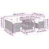 vidaXL 10-tlg. Garten-Sofagarnitur mit Kissen Beige Poly Rattan Akazie