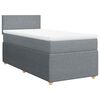 vidaXL Boxspringbett mit Matratze Hellgrau 90x190 cm Stoff
