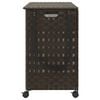 vidaXL Wäschekorb mit Rollen Dunkelbraun 66x35x60 cm Rattan