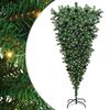 vidaXL Umgedrehter Kunst Weihnachtsbaum mit Kugelset Gr&uuml;n 180 cm PVC