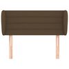 vidaXL Kopfteil mit Ohren Dunkelbraun 103x23x78/88 cm Stoff