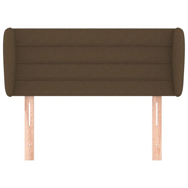 vidaXL Kopfteil mit Ohren Dunkelbraun 103x23x78/88 cm Stoff