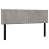 vidaXL Kopfteile 2 Stk. Hellgrau 72x5x78/88 cm Samt