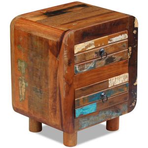 vidaXL Nachttisch Altholz Massiv 43x33x51 cm