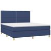 vidaXL Boxspringbett mit Matratze Blau 180x200 cm Stoff
