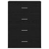 vidaXL Sideboard Schwarz Eichen-Optik 60 x 31 x 84 cm Holzwerkstoff