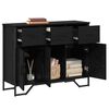 vidaXL Sideboard Schwarz Eichen-Optik 97 x 32,5 x 74,5 cm