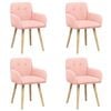 vidaXL Esszimmerst&uuml;hle 4 stk. Boucl&eacute; Rosa 59 x 57 x 85 cm