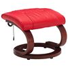 vidaXL Massagesessel mit Fu&szlig;hocker Rot Kunstleder