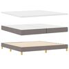 vidaXL Boxspringbett mit Kissen mit Kopfteil Taupe 200 x 200 cm Stoff