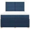 vidaXL Boxspringbett mit Matratze Blau 140x190 cm Stoff