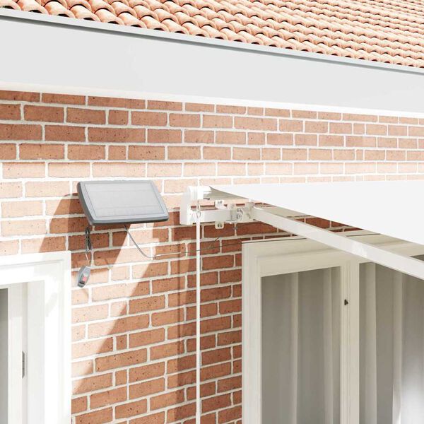 vidaXL Einziehbare Markise Weiß 350 x 250 cm Stoff und Stahl