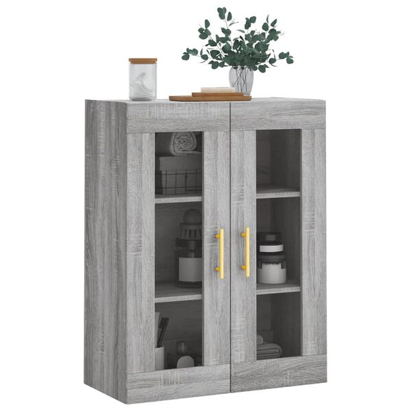 vidaXL Wandschrank Grau Sonoma 69,5x34x90 cm