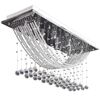 Wei&szlig;e Deckenlampe mit funkelnden Glasperlen 8 x G9 29 cm
