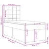 vidaXL Boxspringbett mit Matratze Taupe 90x190 cm Stoff