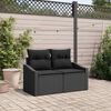 vidaXL Garten-Sofa mit Kissen 123 x 62 x 69 cm Poly-Rattan