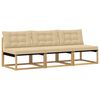 vidaXL Outdoor Mittelsofa Massivholz Akazie Wei&szlig;