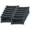 vidaXL Kissenbezug 12 pcs HEERLEN Anthrazit 40 x 80 cm PV Fleece