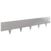 vidaXL Raseneinfassung 50 pcs 100 x 20 cm Stahl Silber