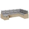 vidaXL Gartensofa-set 8 stk. Beige Poly-Rattan