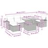 vidaXL 5-tlg. Garten-Sofagarnitur mit Kissen Beige Poly Rattan Akazie