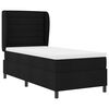 vidaXL Boxspringbett mit Matratze Schwarz 90 x 190 cm Stoff