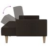 vidaXL Schlafsofa 2-Sitzer mit Fu&szlig;hocker Dunkelbraun Stoff