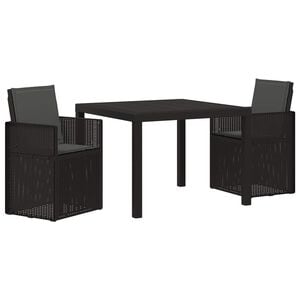 vidaXL Garten Essgruppe 3 stk. Anthrazit PP