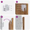 vidaXL Kopfteil mit Schrank mit Schubladen 3 pcs Altholz Holzwerkstoff