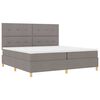 vidaXL Boxspringbett mit Matratze Taupe 200 x 200 cm Stoff
