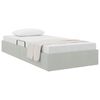 vidaXL Aufbewahrungsbett mit Matratze Hellgrau 100 x 203 cm Samt