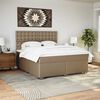vidaXL Boxspringbett Matratze Cappuccino-Braun 180x200 cm Kunstleder