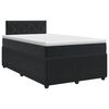vidaXL Boxspringbett mit Matratze Schwarz 120 x 190 cm Samt