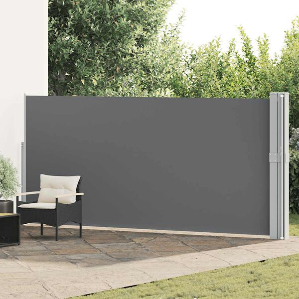 vidaXL Ausziehbare Seitenmarkise 170x1200 cm Anthrazit
