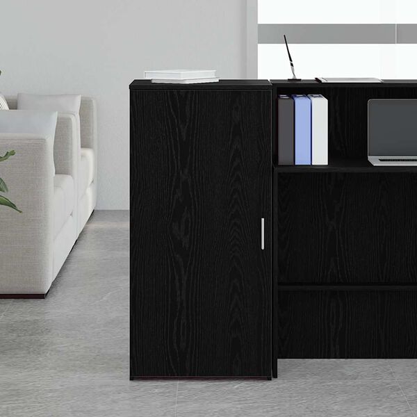 vidaXL Lagerschrank Schwarz 50 x 45 x 103,5 cm Holzwerkstoff