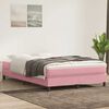 vidaXL Boxspringbett ohne Matratze Rosa 140x220 cm Samt